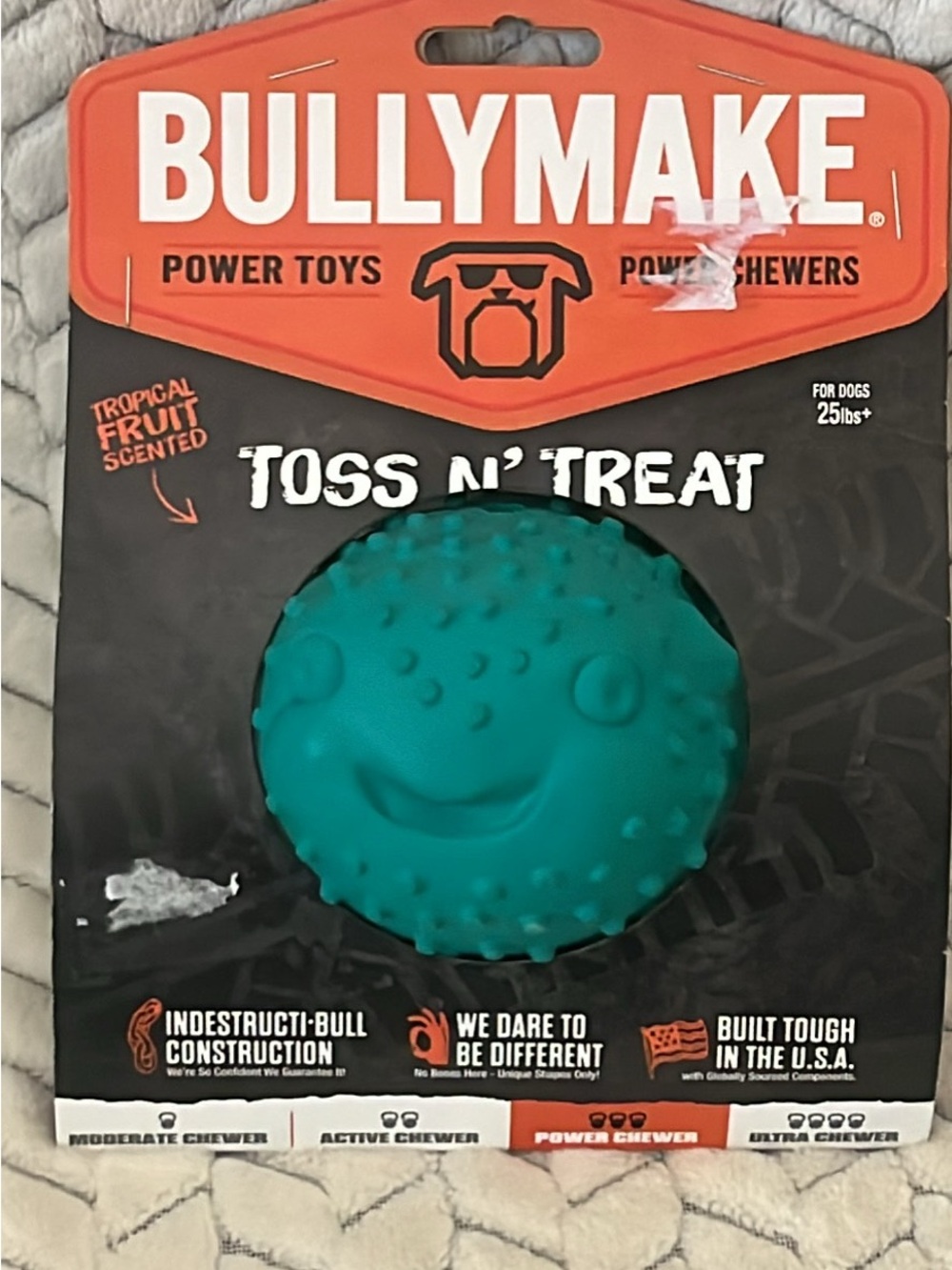 Toss N' Treat Teal Dog Toy — Durable Chew & Toss